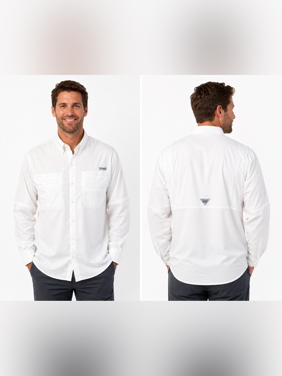 Columbia Other - Columbia White Men's Long-Sleeve Button-Down Shirt